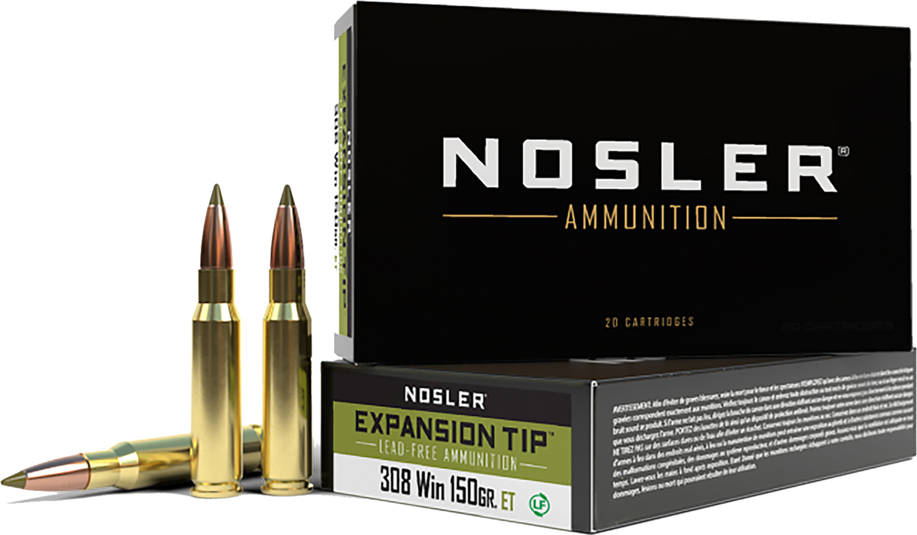 Nosler Expansion Tip Rifle Ammunition 308 Win. 150 gr. ET SP 20 rd.