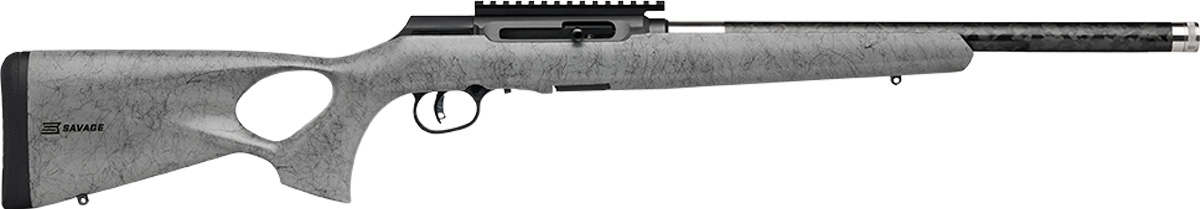 Savage Arms A22 Timberlite Thumbhole 22 LR - Purple Mountain view 2