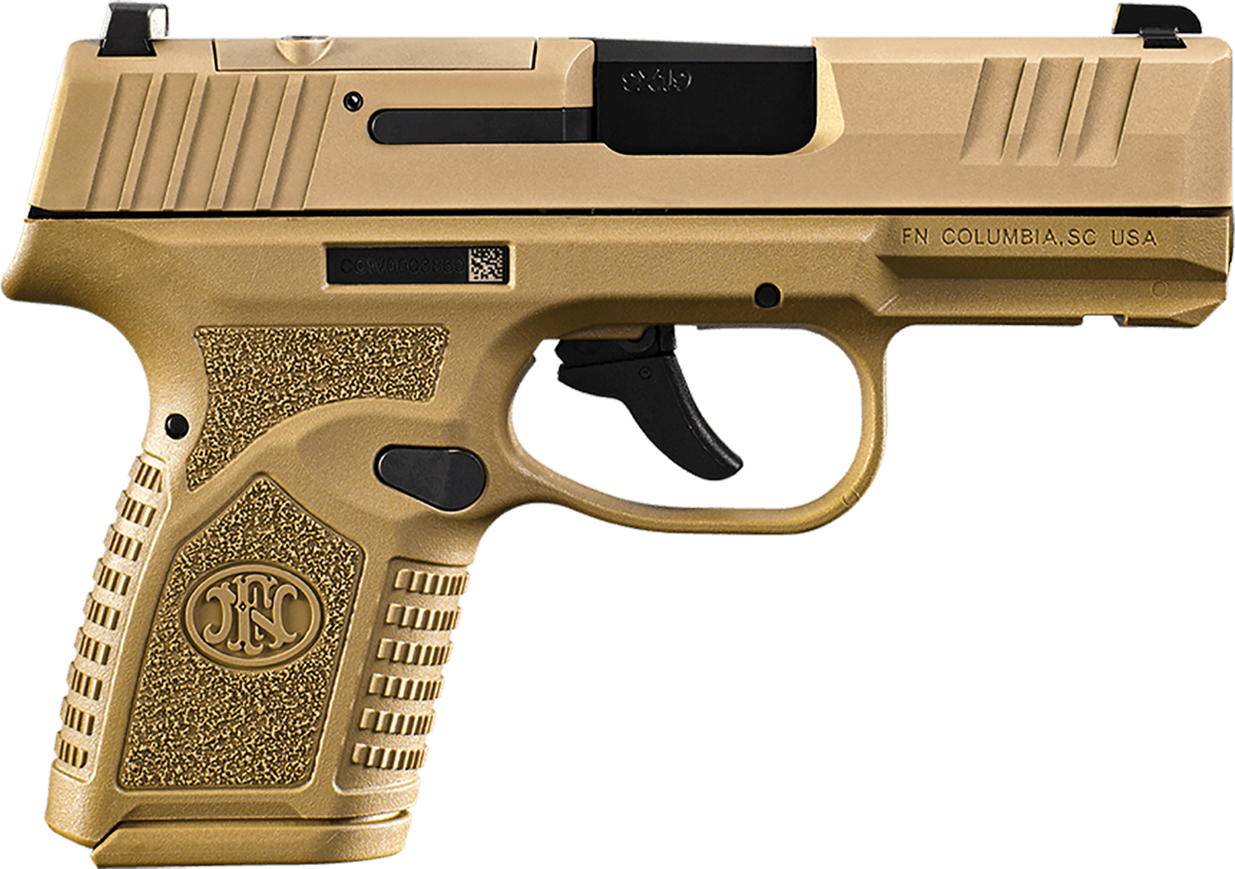 FN Reflex MRD Handgun 9mm Luger 10rd Magazines (2) 3.3" Barrel FDE NMS