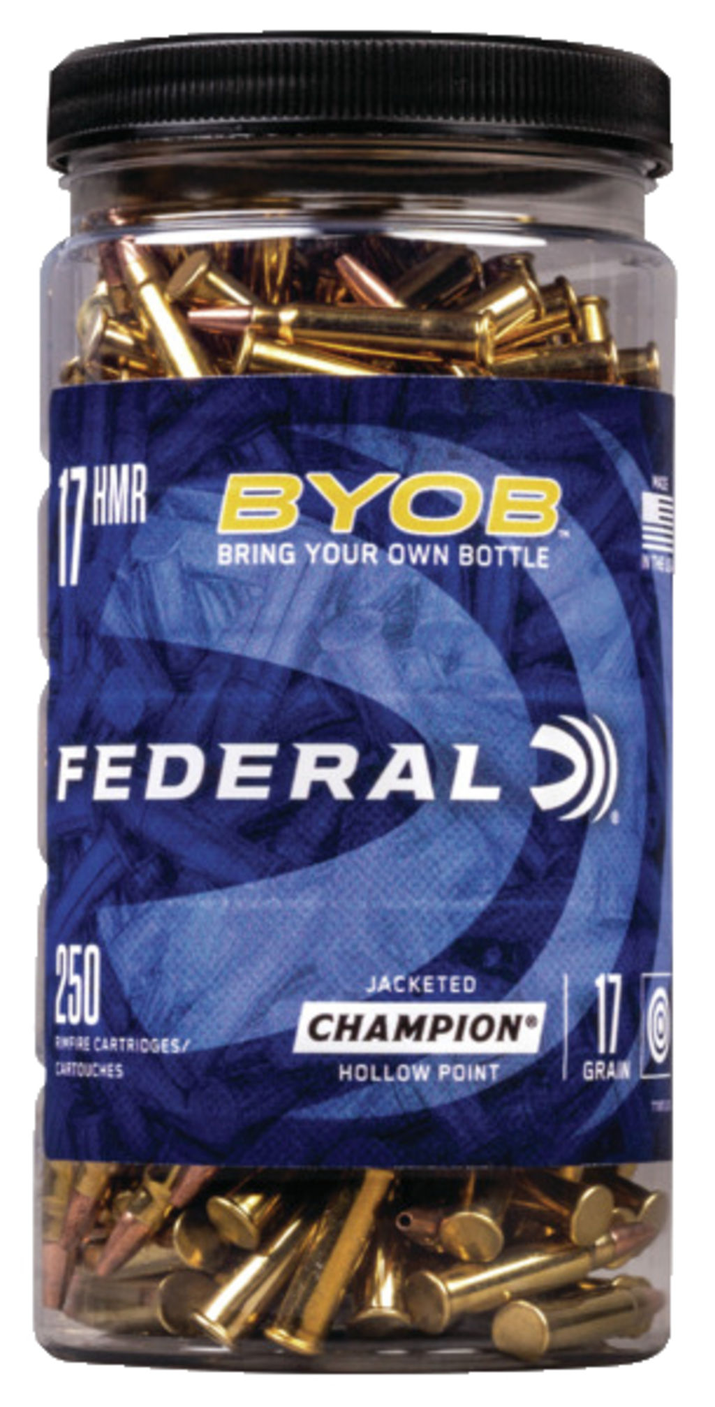 Federal Premium V-Shok BYOB Rimfire Ammunition .17 HMR 17 gr HP 2530 fps 250/ct view 2