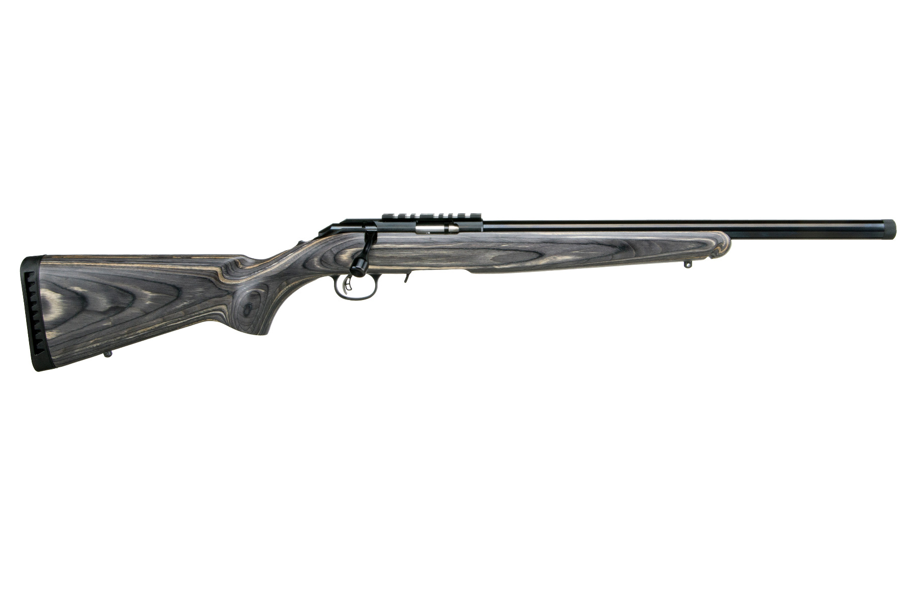 Ruger 8348 American Rimfire Target Full Size 22 LR 10+1 18" Satin Blued Threaded Bull Barrel & Alloy Steel Receiver w/Scope Rail, Black Fixed Laminate Stock, Right Hand