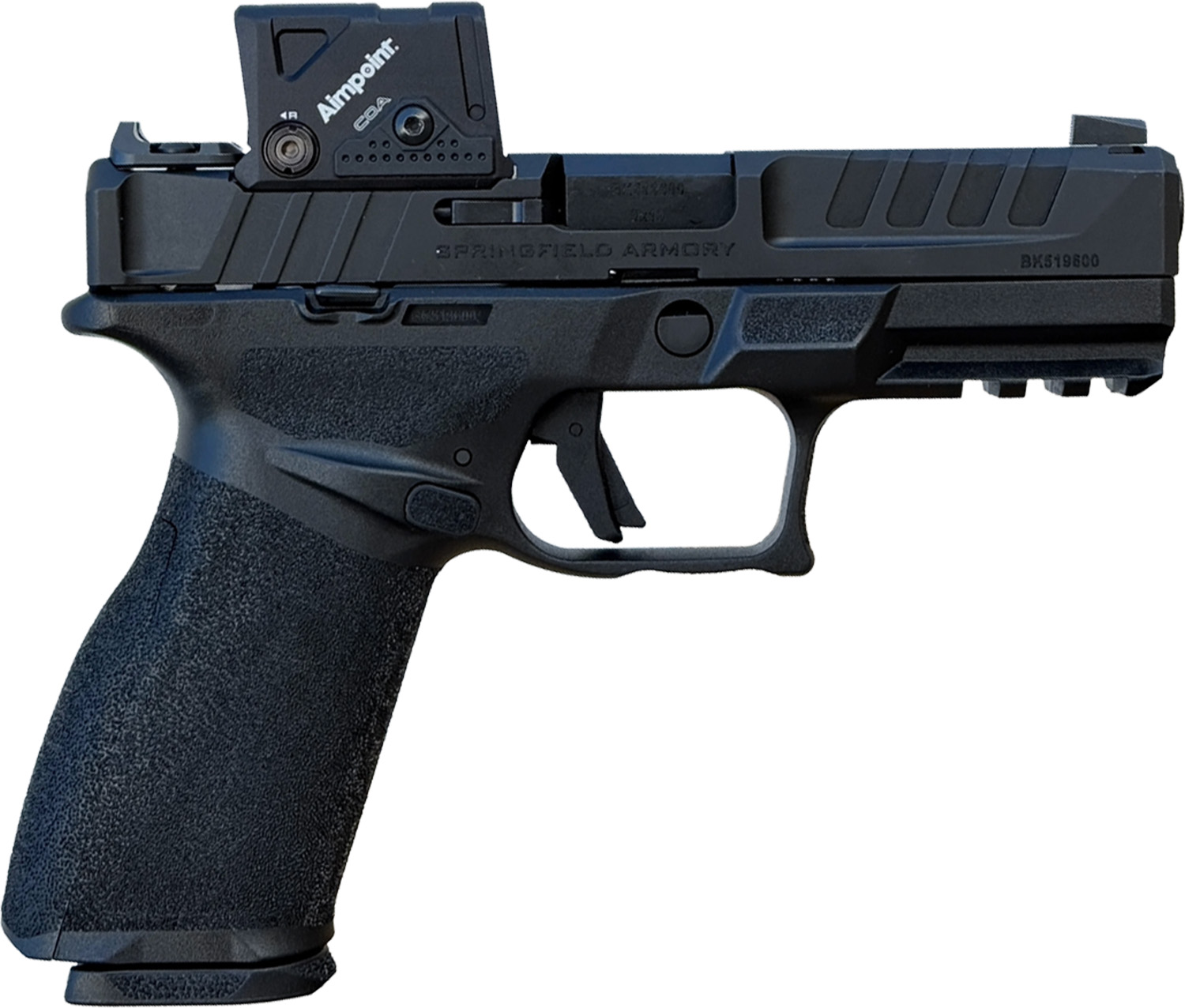 Springfield Armory Echelon 4.0FC Handgun 9mm Luger 15rd (1) & 18rd (1) Magazines 4" Barrel Black w/Aimpoint COA