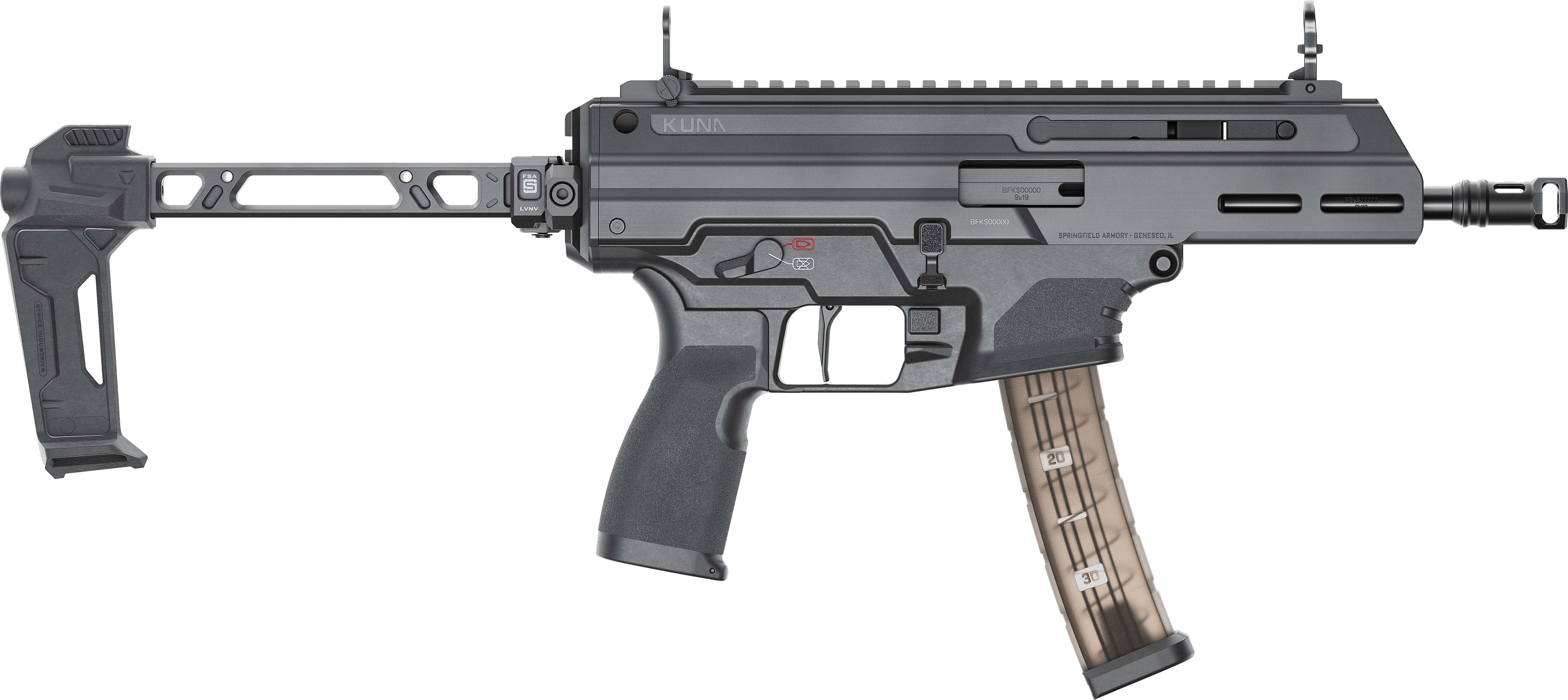 SPG KUNA PST 9MM 6B BLK FSA 30