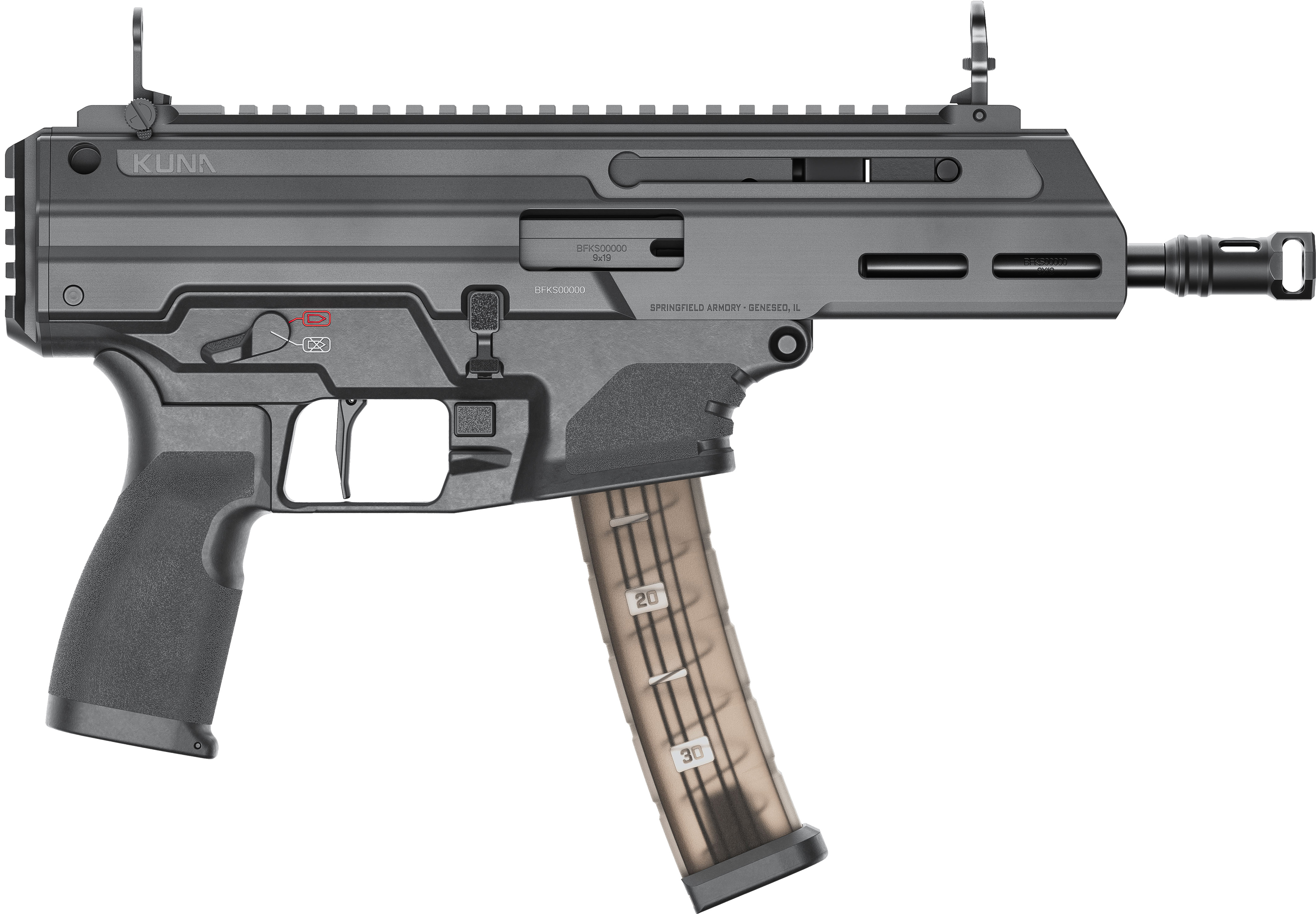 SPG KUNA PST 9MM 6B BLK 30RD