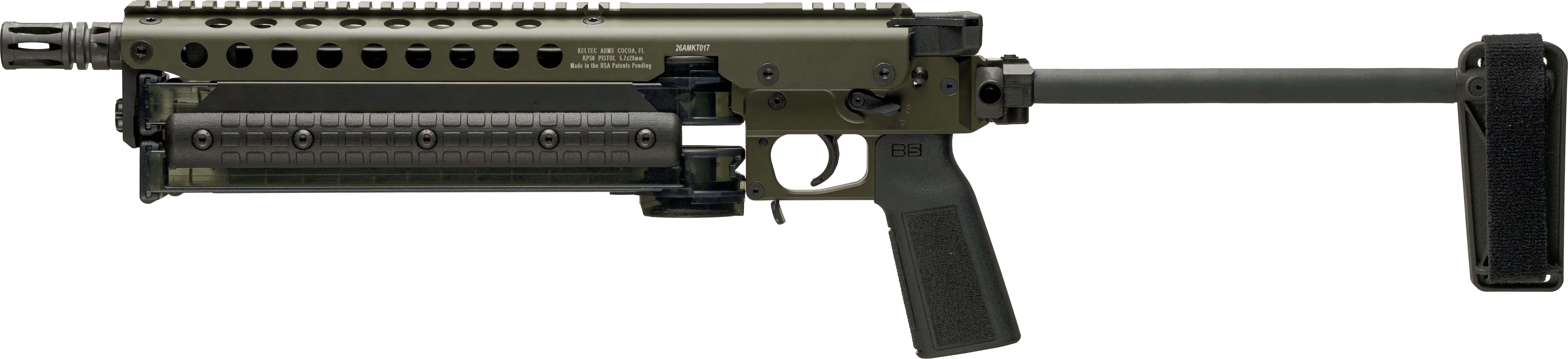 Kel-Tec KP50 Braced Jungle Clip 5.7x28mm - Purple Mountain A view 4