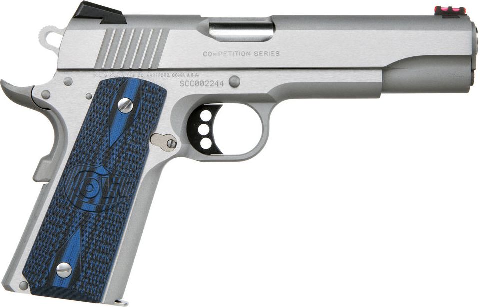Colt Government Competition Handgun .45 Auto 7rd Magazine 5" Barrel Stainless Finish Fiber Sight