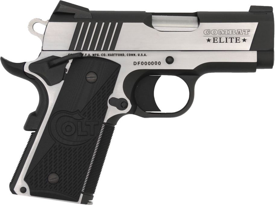 Colt Combat Elite Defender Handgun .45 Auto 7rd Magazine 3" Barrel Two-Tone Finish