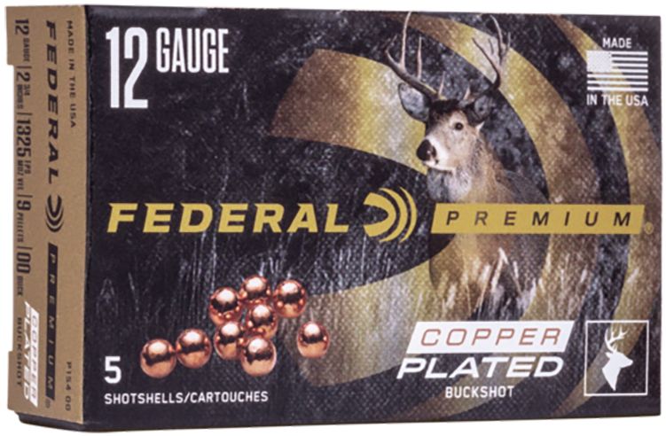 Federal P15400 Premium Magnum 12Gauge 2.75" 9Pellets 1 1/8oz 00BuckShot 5 Per Box/50 Case