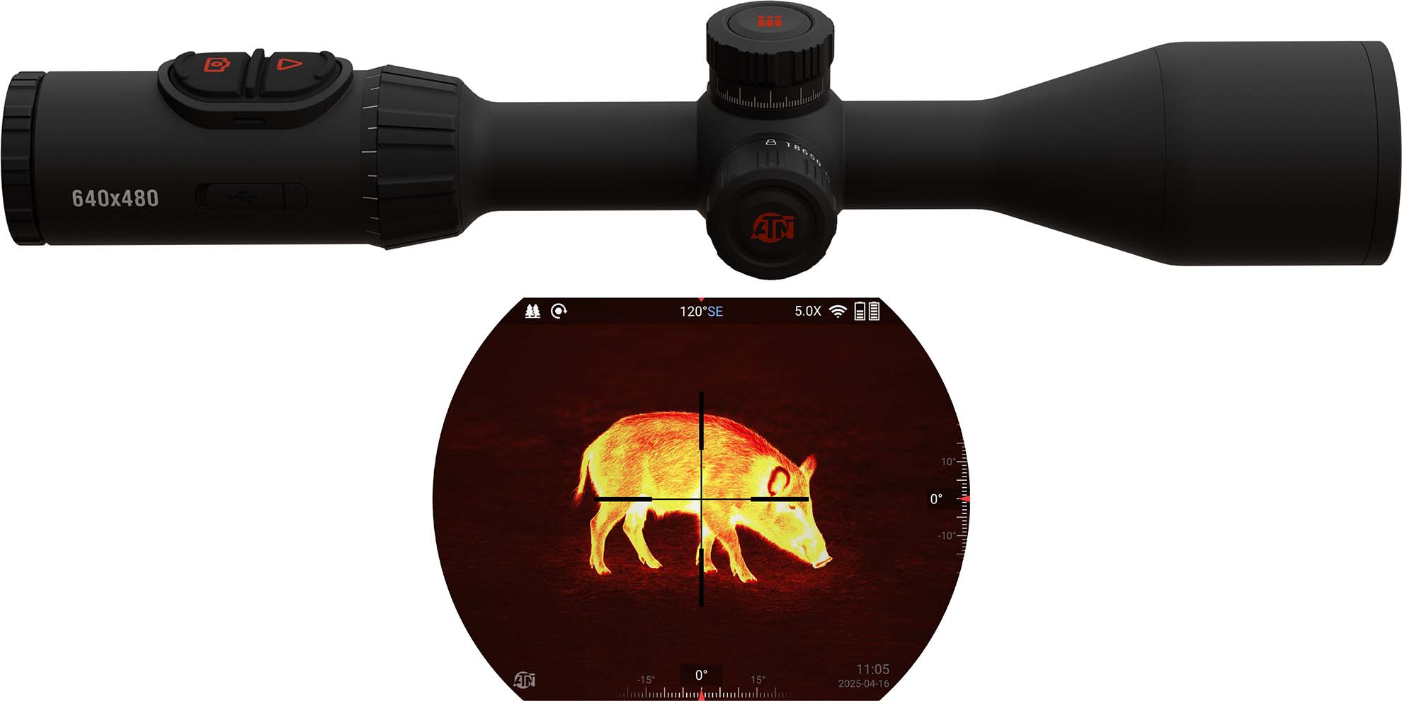 ATN ThOR 6 Elite Thermal Rifle Scope 2-16x 640×512