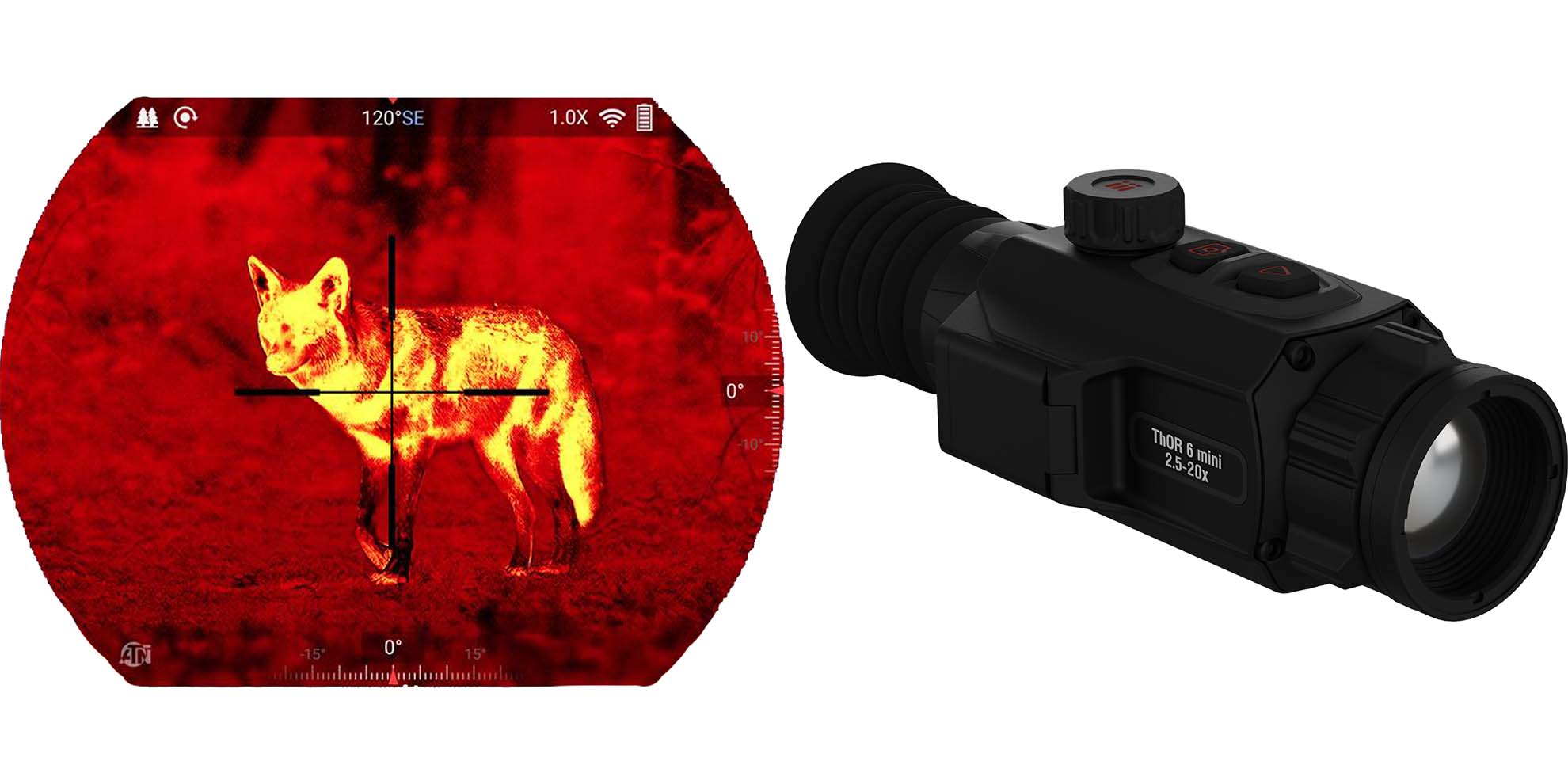 ATN ThOR 6 Mini 384 Thermal Scope 2.5-20x, 384X288Sensor Black w/Wi-Fi & Recording