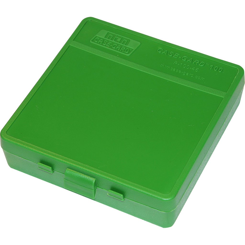 MTM Case-Gard P1004510 Ammo Box Flip-Top Multi Caliber Green Polypropylene 100rd