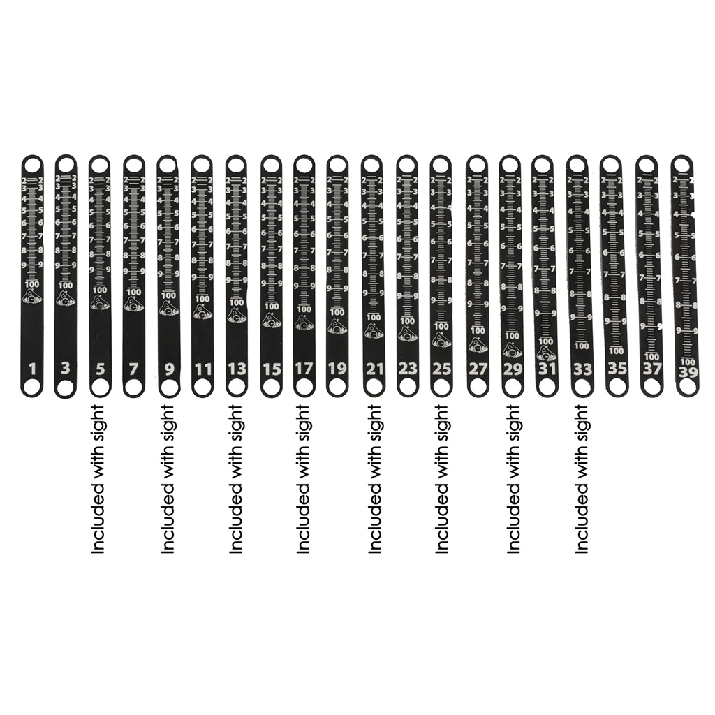 Axcel Achieve XP Metal Sight Tape Scale #25 and #26