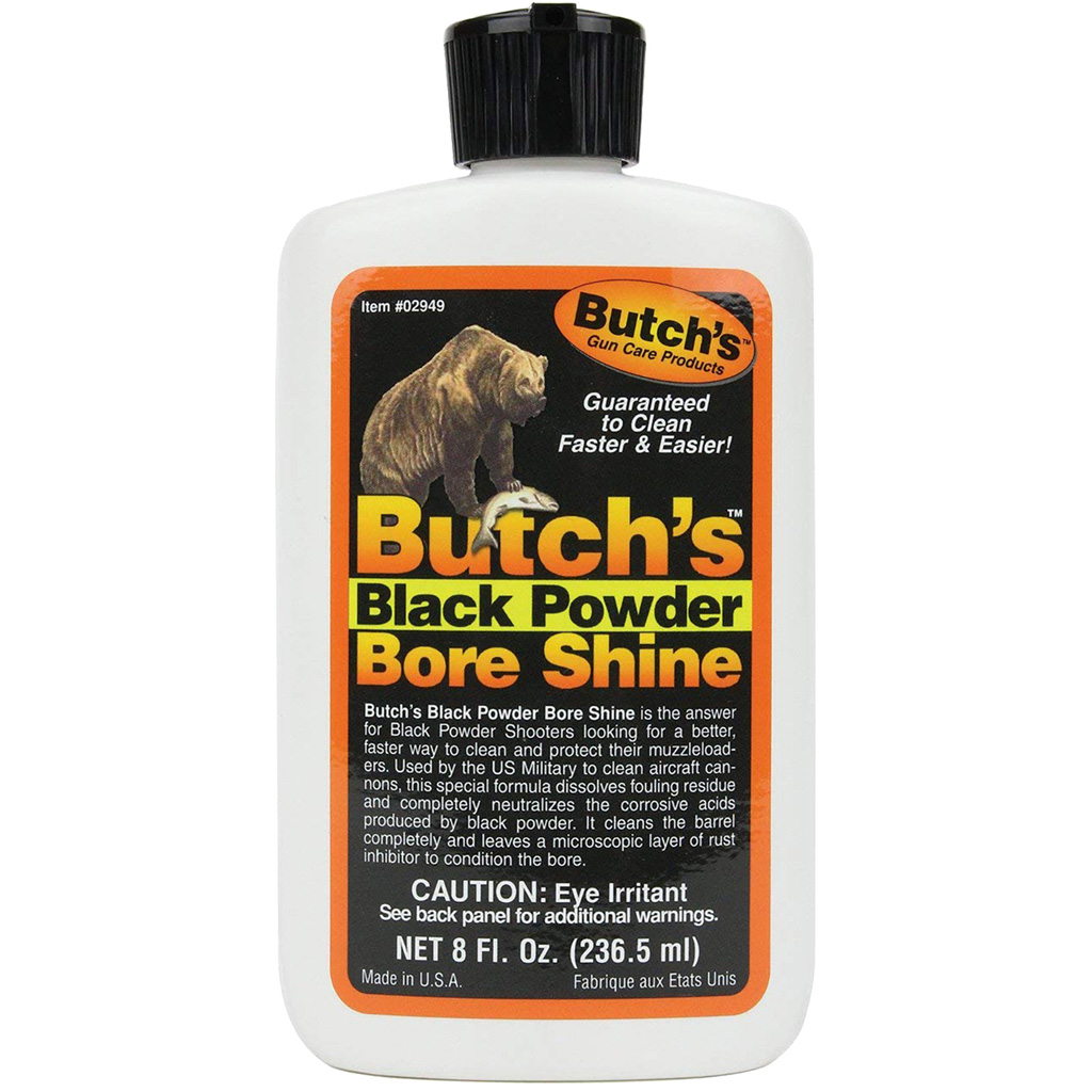 Butchs 02949 Black Powder Bore Shine 8 oz Squeeze Bottle