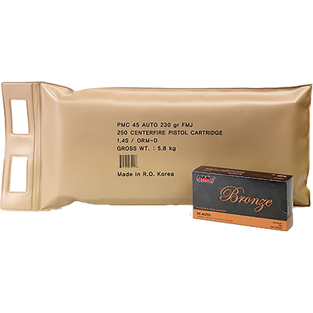 PMC 45ABP Bronze Battle Pack 45ACP 230gr Full Metal Jacket 250 Per Box/3 Case