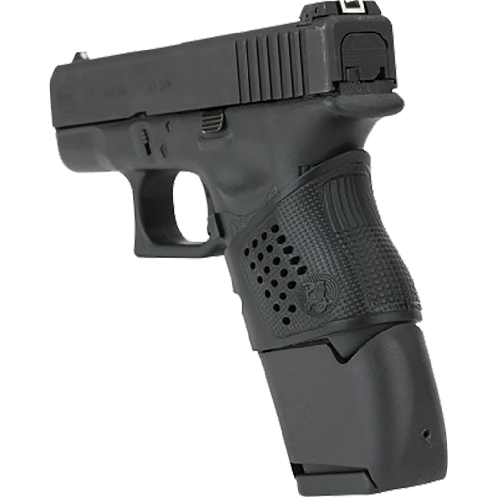 Pachmayr 03851 Mag Sleeve Compatible w/Glock 17/22 Mags To Fit Glock 26/27 Models, Black Polymer
