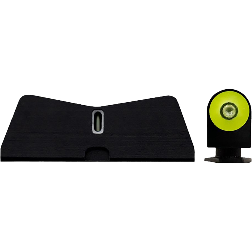 XS Sights GL0011S5Y DXT2 Big Dot Night Sights fits Glock Black | Green Tritium Yellow Outline Front Sight Green Tritium White Outline Bar Rear Sight