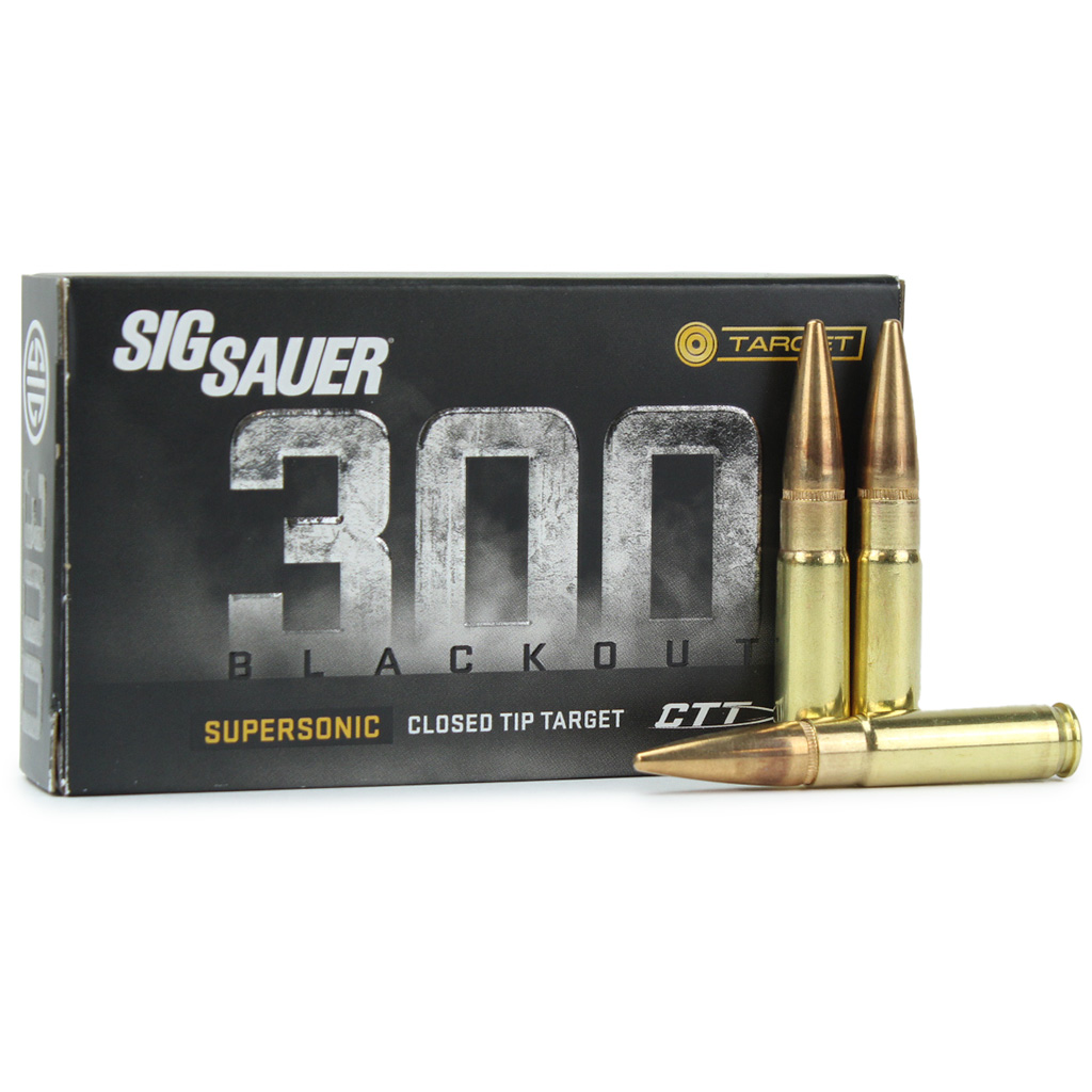 Sig Sauer Target Rifle Ammo 300 Blackout 125 gr. Closed Tip Target 20 rd.