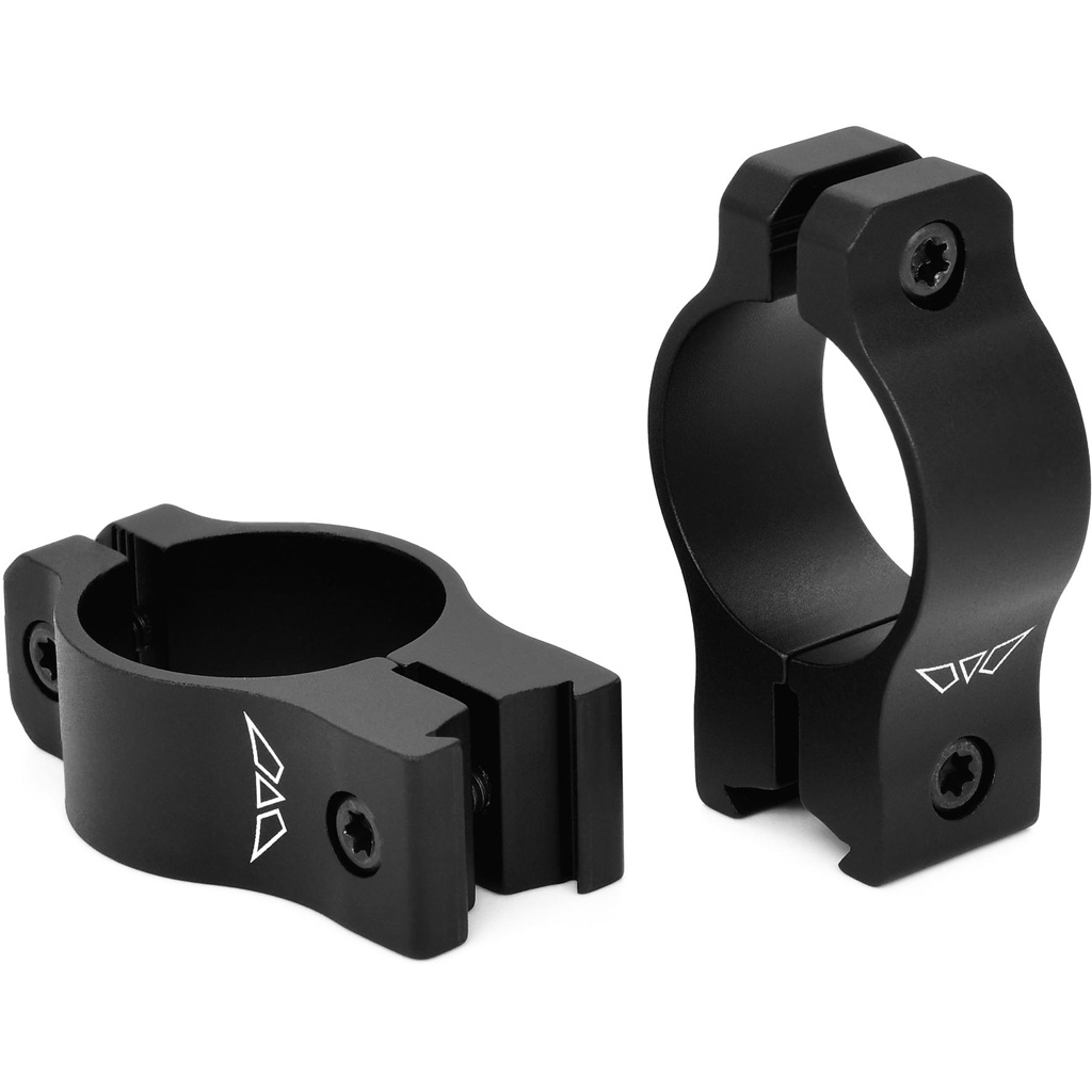Warne V421M Rimfire Rings Vapor Matte Black Aluminum 1" Tube Medium Rimfire/Vertical Split 3/8" Dovetail 0 MOA