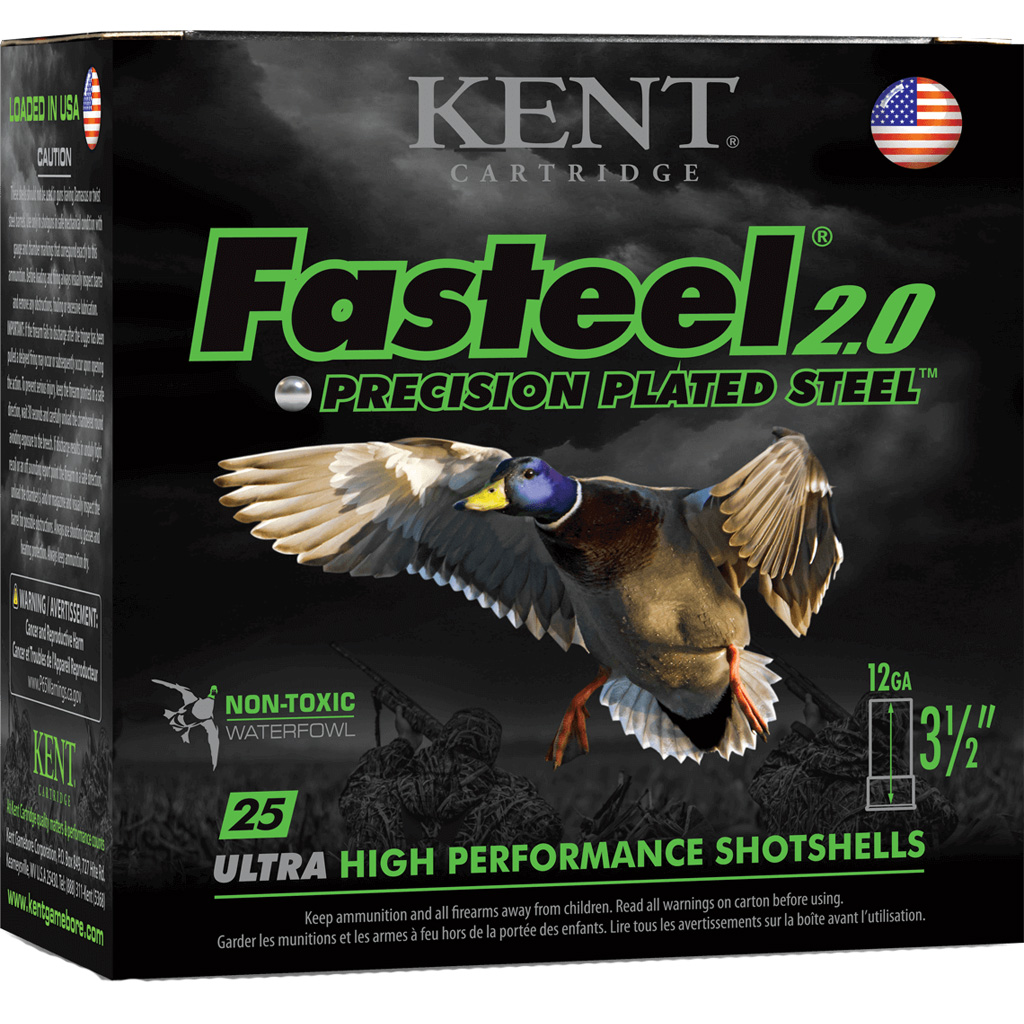 Kent Cartridge K1235FS403 Fasteel 2.0 12 Gauge 3.50" 1 3/8 oz 3 Shot 25 Per Box/ 10 Case