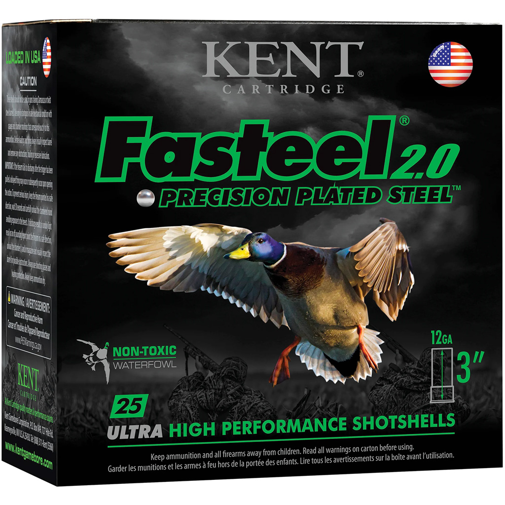 Kent Cartridge K122FS30BB Fasteel 2.0 12 Gauge 2.75" 1 1/16 oz BB Shot 25 Per Box/ 10 Case