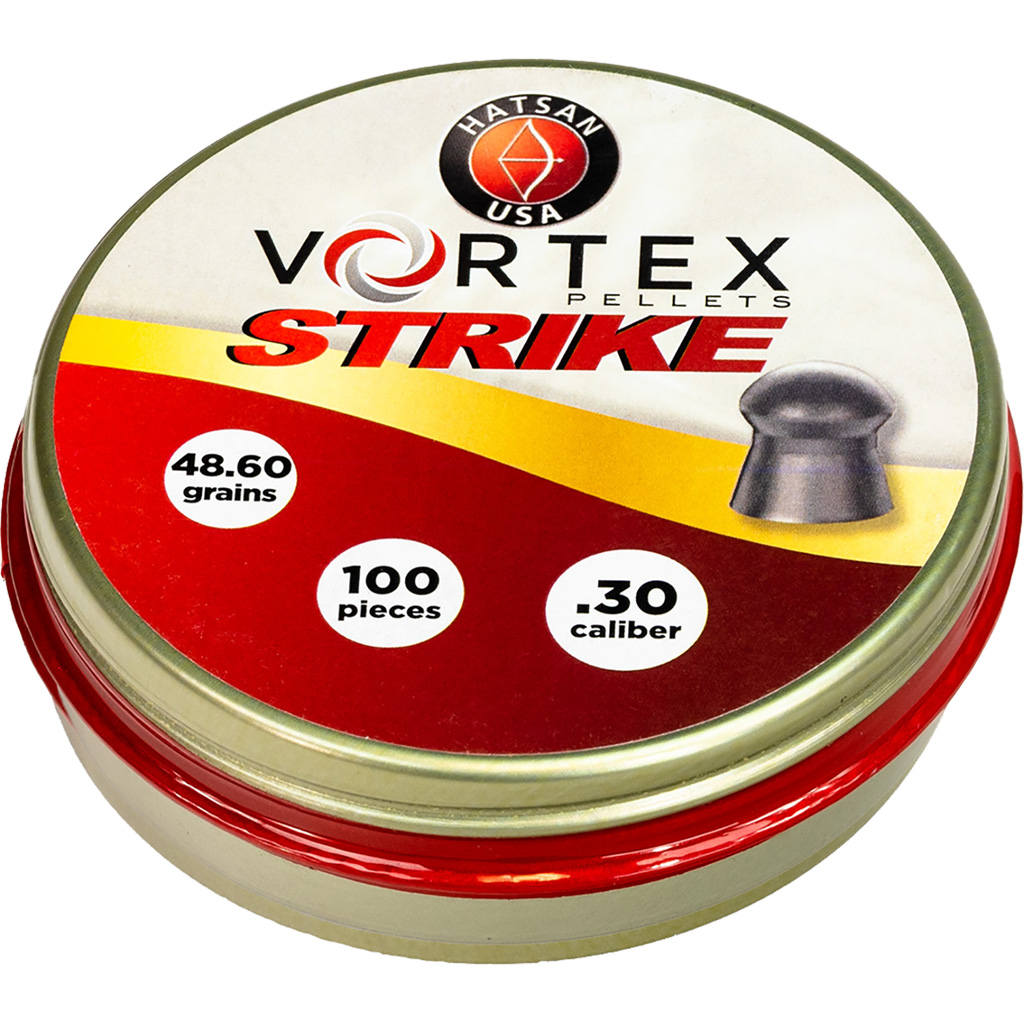 Hatsan USA HA90643 Vortex Strike Pellets 30Cal Lead Domed 100 Pellets