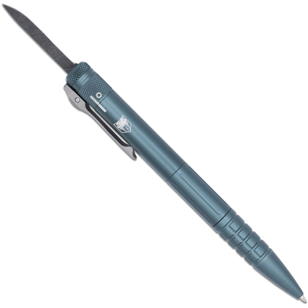 CobraTec Knives CNCOTFPGRYGEN2 Tactical Pen Gen II Gray Aluminum D2 Steel Blade, Includes Pocket Clip
