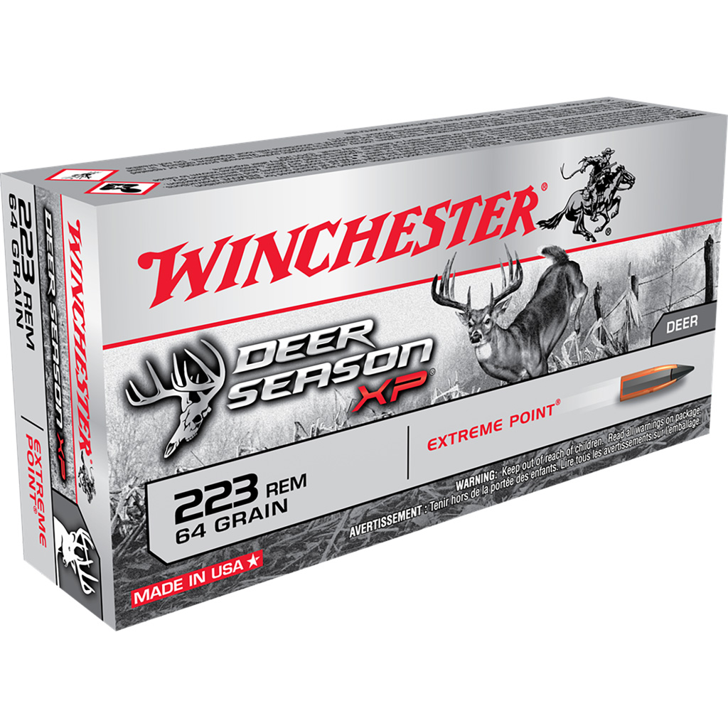 Winchester Ammo X223DS Deer Season XP 223Rem 64gr Extreme Point 20 Per Box/10 Case