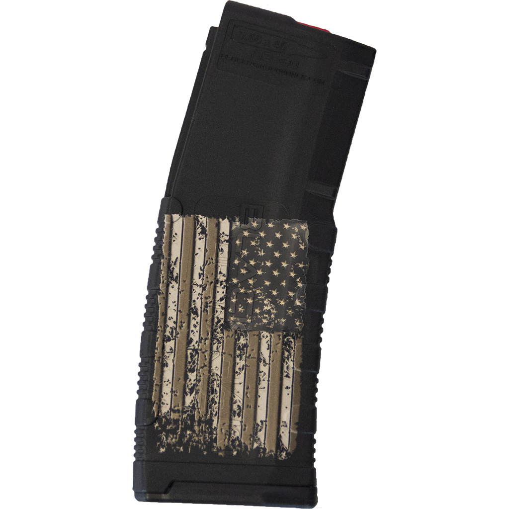 Black Rain Ordnance MAG30AMFLAG Magazine 30rd 223 Rem/5.56x45mm NATO American Flag Engraving Fits AR-15/M16/M4