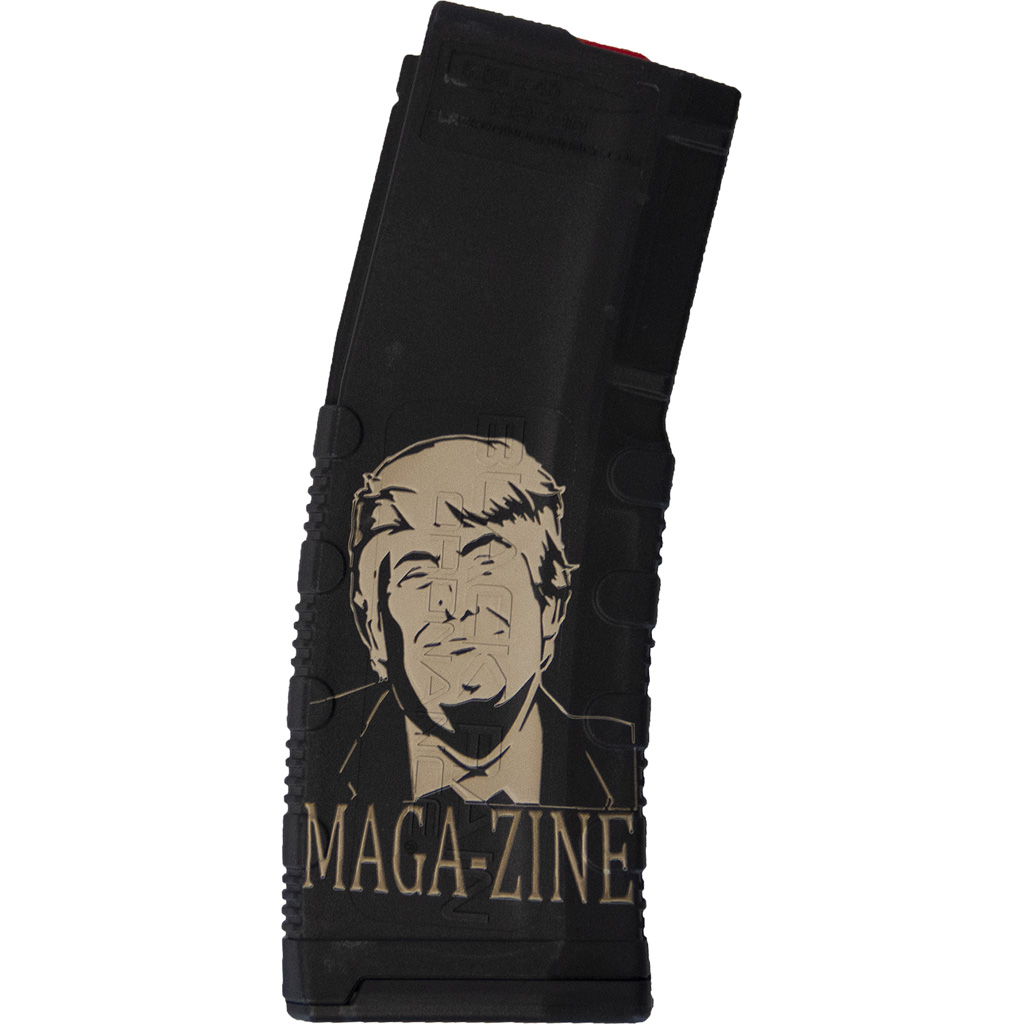 Black Rain Ordnance MAG30TRUMPMAGAZNE Magazine 30rd 223 Rem/5.56 NATO Trump MAGA-ZINE Engraving Fits AR-15 Black Polymer