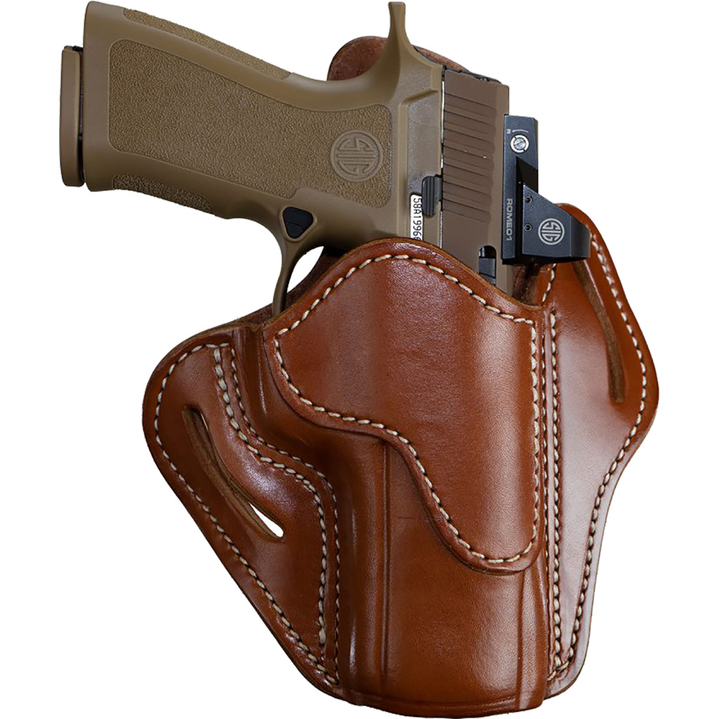 1791 Gunleather ORBH24CBRR BH2.4 Optic Ready OWB 2.4 Classic Brown Leather Belt Slide Fits Walther PPQ/Sig P320/Springfield XD-M Right Hand