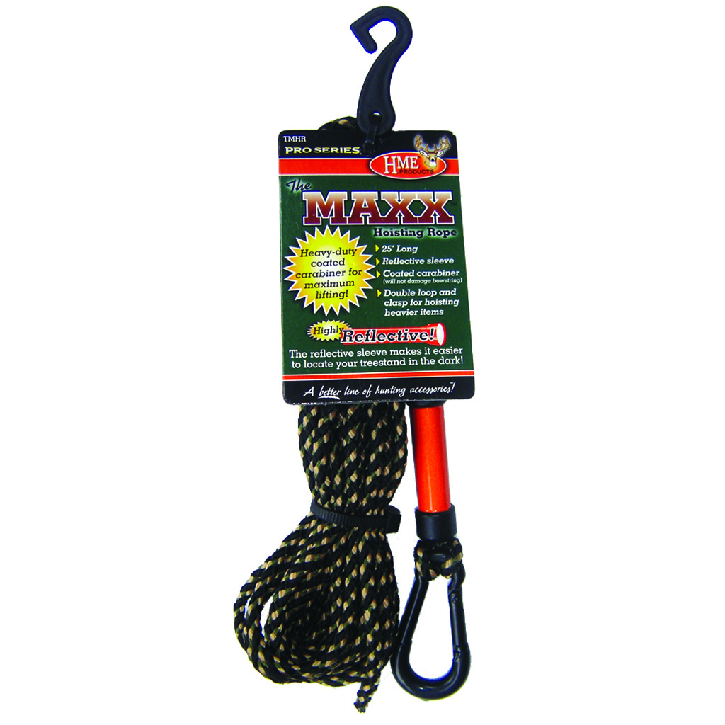 HME TMHR Hoist Rope Maxx Black Carabiner 25' Long