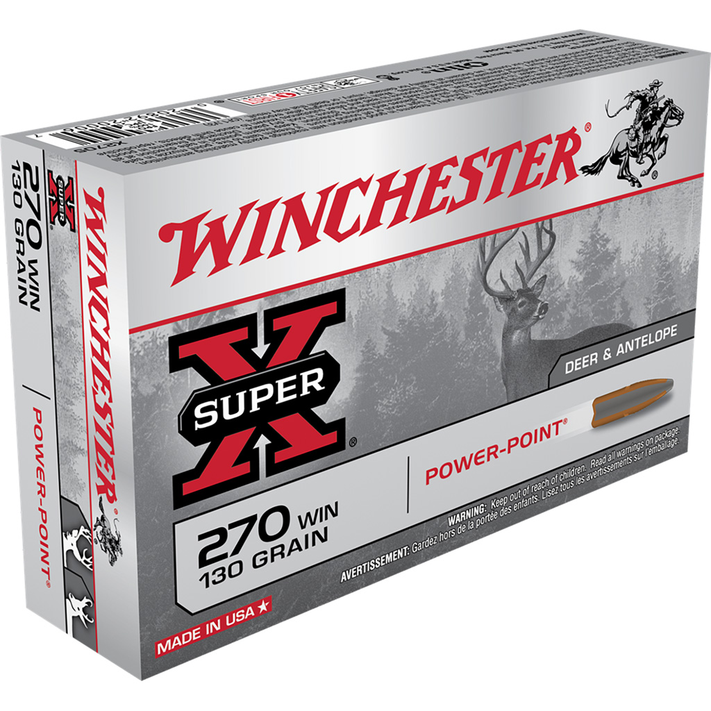 Winchester Ammo X2705 Power-Point 270Win 130gr 20 Per Box/10 Case