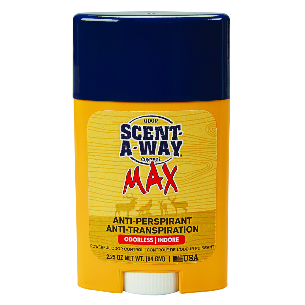 Scent-A-Way 07739 Max Antiperspirant Odor Eliminator Odorless Scent 2.25 oz Stick