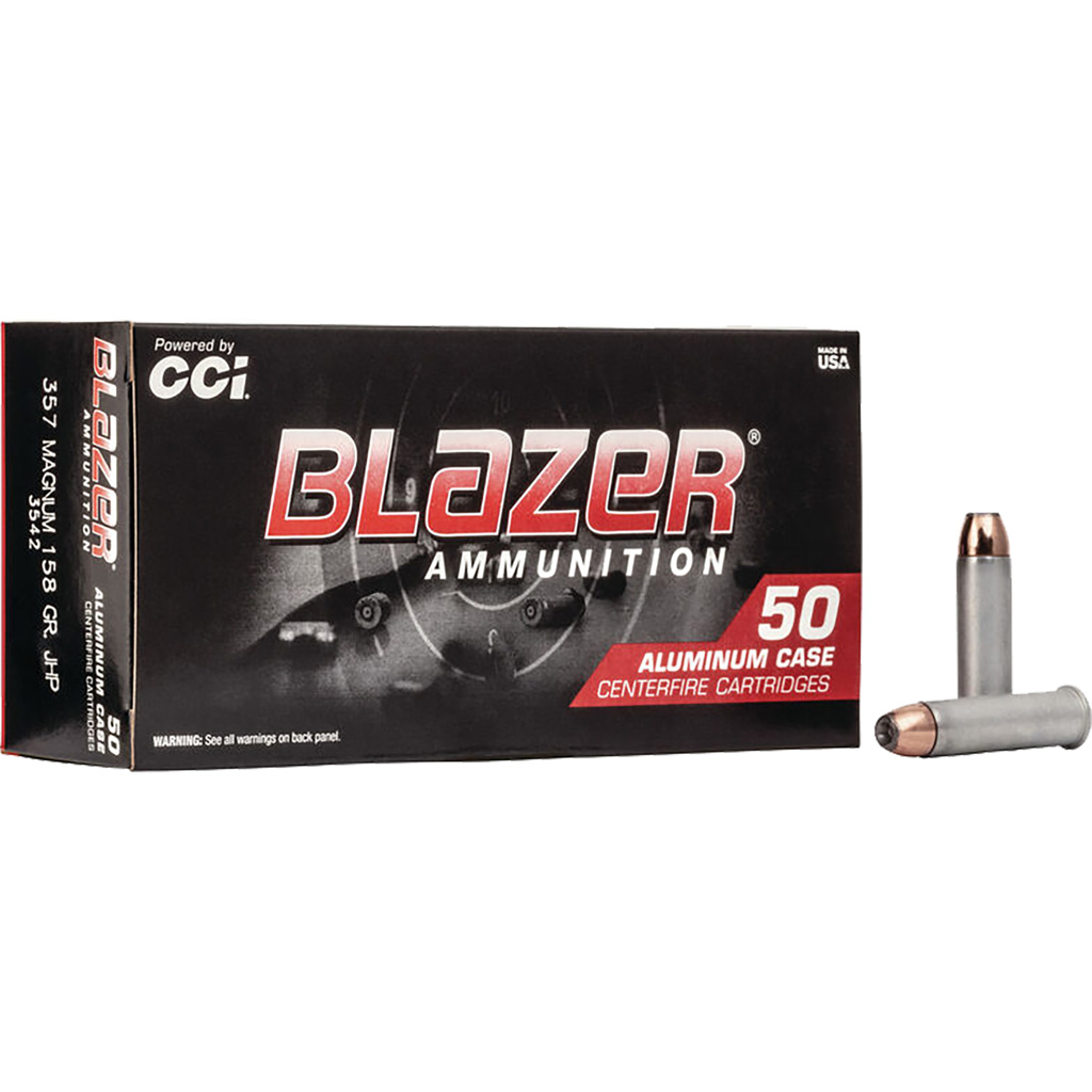 CCI 3542 Blazer Handgun 357Mag 158gr Jacket Hollow Point 50 Per Box/20 Case