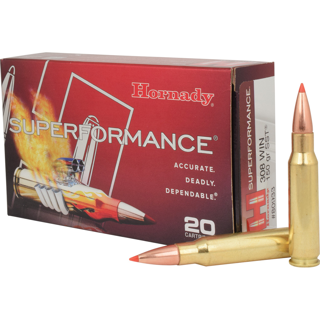 Hornady 80933 Superformance 308Win 150gr Super Shock Tip 20 Per Box/10 Case