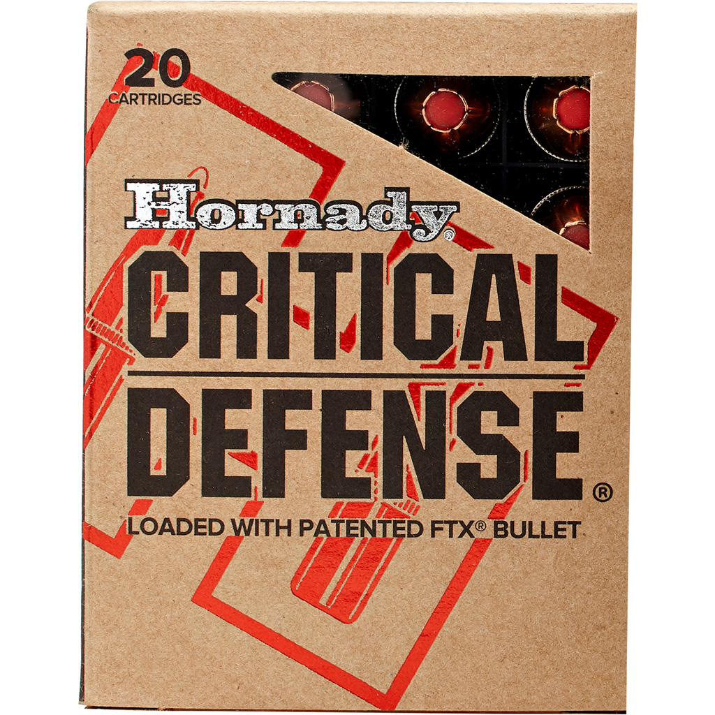 Hornady HRN 40SW 165GR CRITDEF FTX 20R 40 S&W - Purple Mount view 3