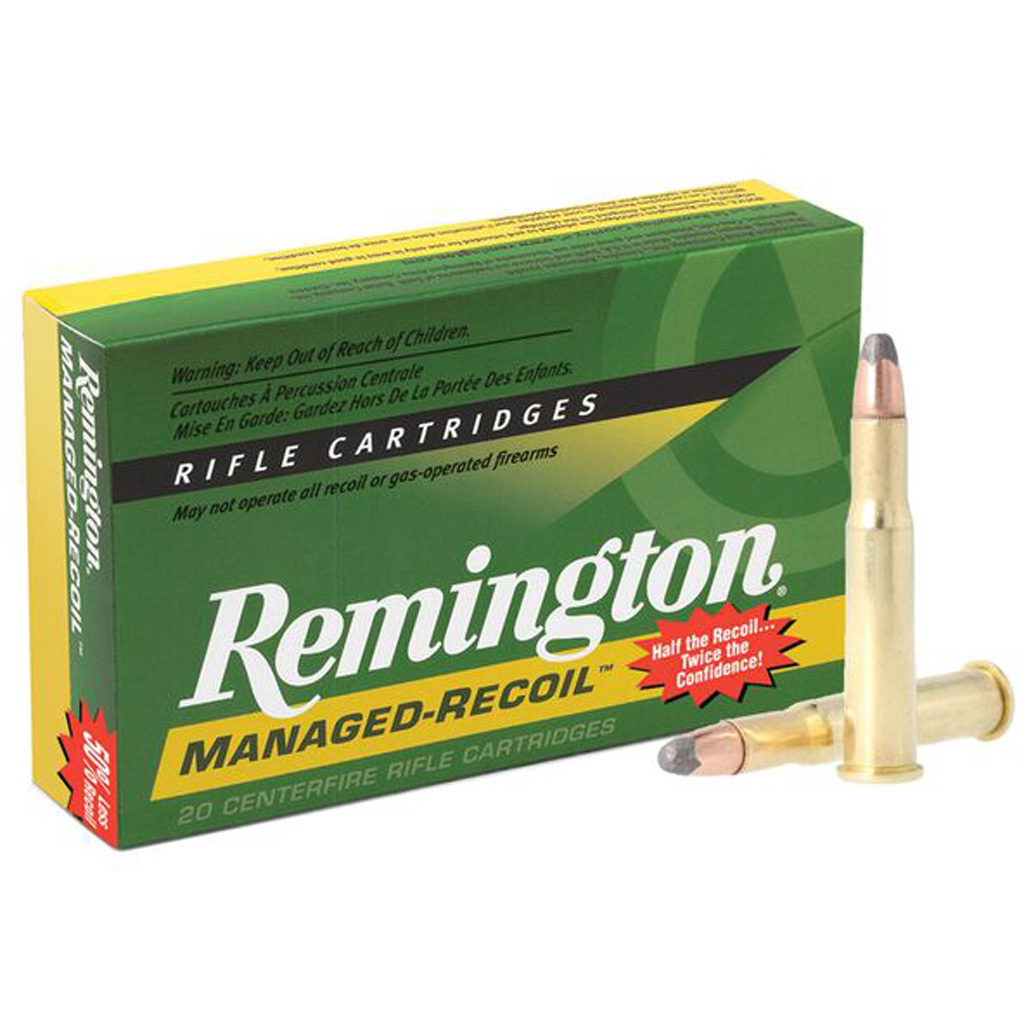 Remington Ammunition 27644 Managed-Recoil 30-30Win 125gr Soft Point Core Lokt 20 Per Box/10 Case