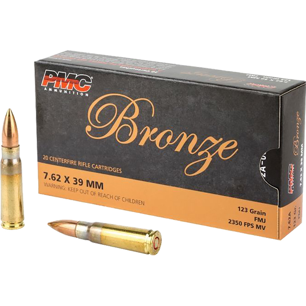 PMC 762A Bronze 7.62x39mm 123gr Full Metal Jacket 20 Per Box/25 Case