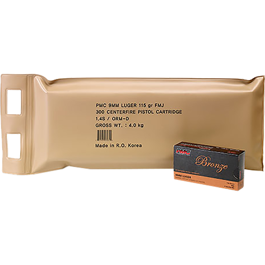 PMC 9ABP Bronze Battle Pack 9mmLuger 115gr Full Metal Jacket 300 Per Box/3 Case