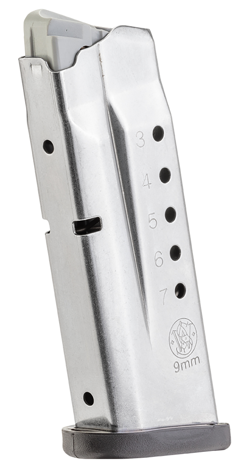 Smith & Wesson M&P9 Shield Handgun Magazine Stainless Steel 9mm Luger 7/rd view 3