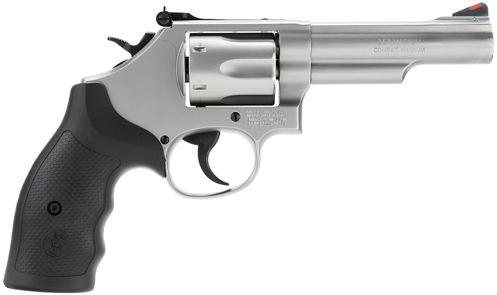 Smith & Wesson K-Frame Series Model 66 Handgun .357 Mag 6rd 4.25" Barrel Silver with Black Grip view 3
