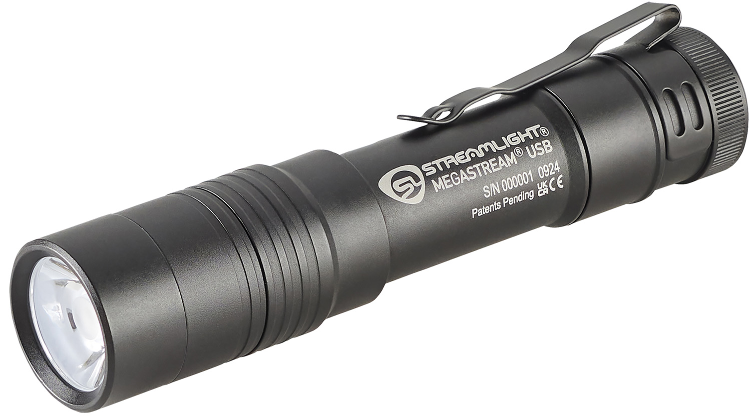 Streamlight MegaStream USB Flashlight 1800 Lumens Black with Rechargeable Battery and Holster