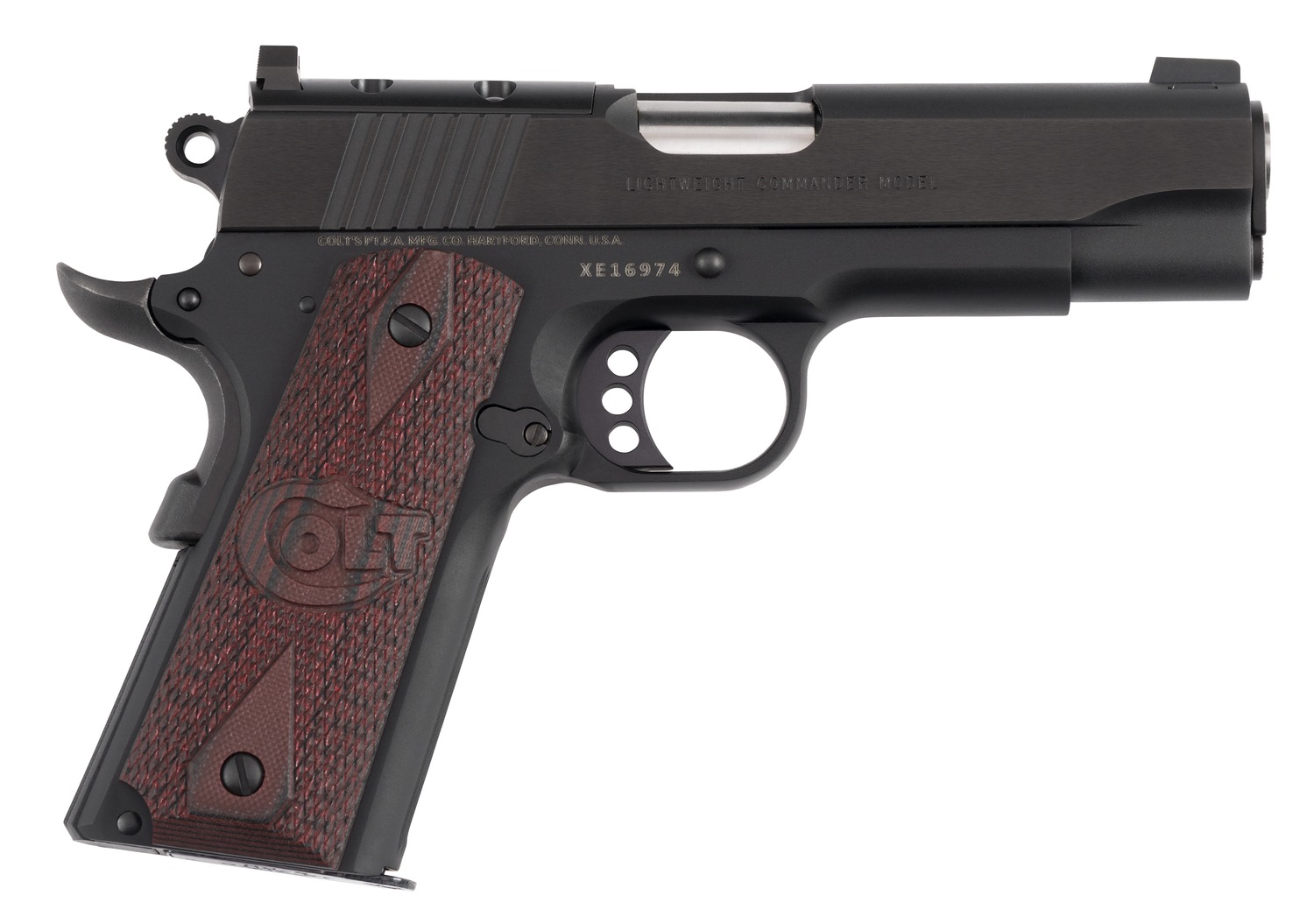 Colt Optic Ready Lightweight Commander Handgun .45 ACP 8rd Magazine 4.25" Barrel Black with G10 Black Cherry Grips