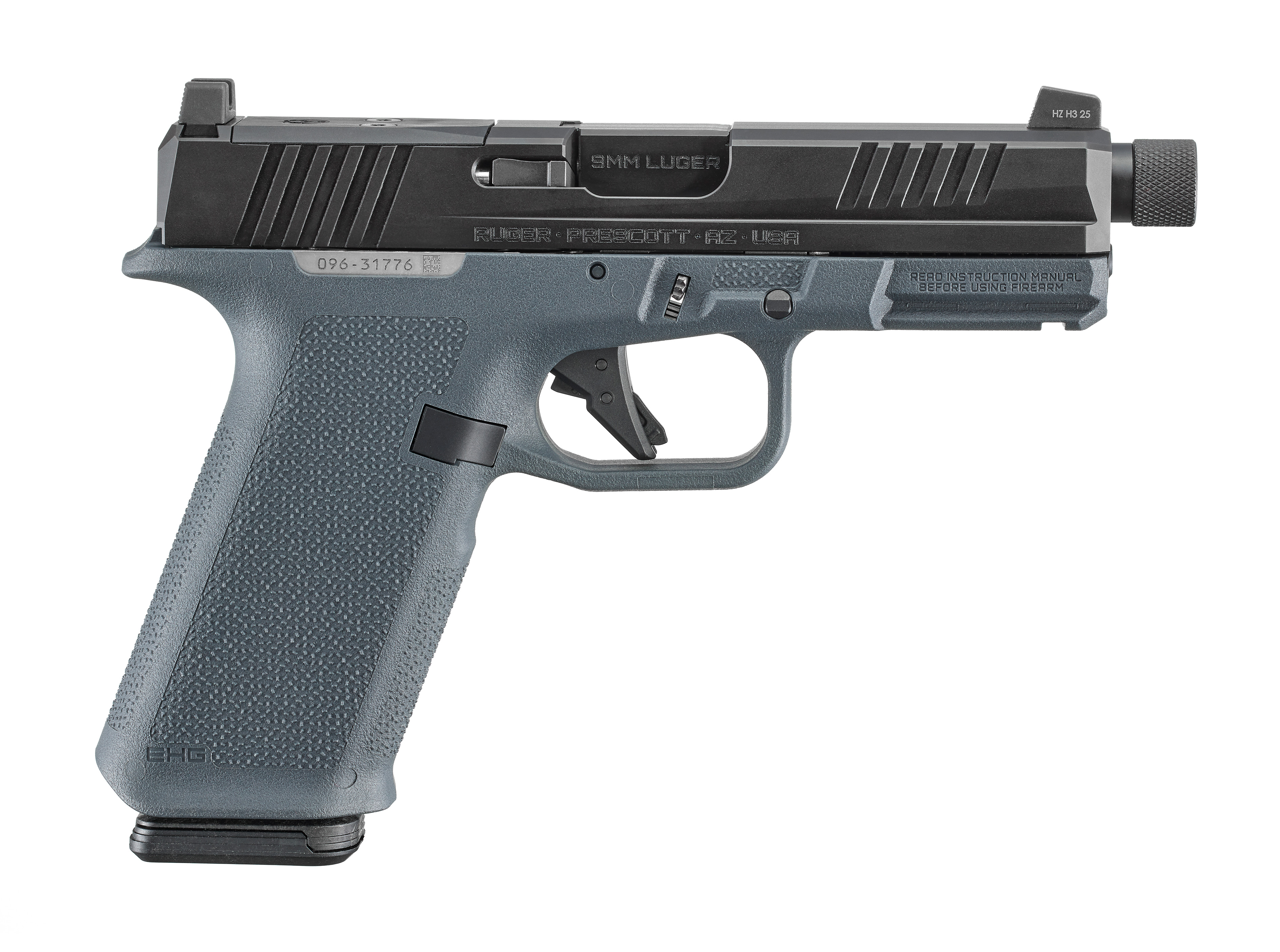 Ruger RXM Handgun 9mm Luger 17rd Magazines (2) 4.5" 1/2x28 Threaded Barrel Grey OR
