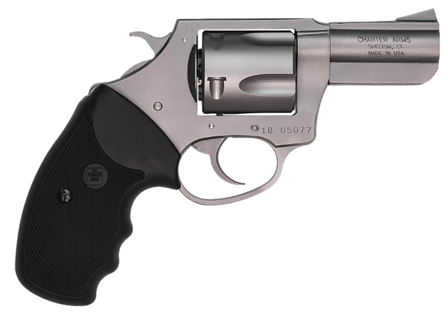Charter Arms Bulldog Handgun 44 Spl 5/rd Capacity 2.5" Barrel Silver with Black Grip