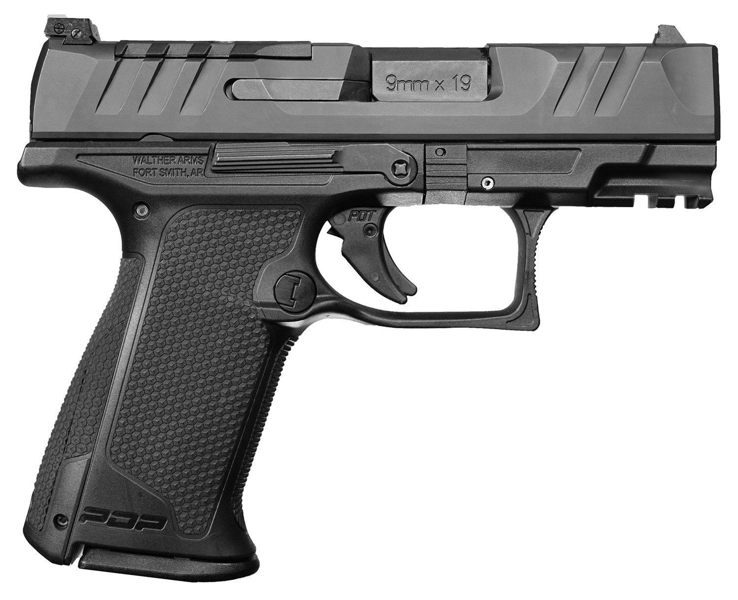 Walther PDP F-Series Handgun 9mm Luger 10rd Magazines (2) 3.5" Barrel Black view 3
