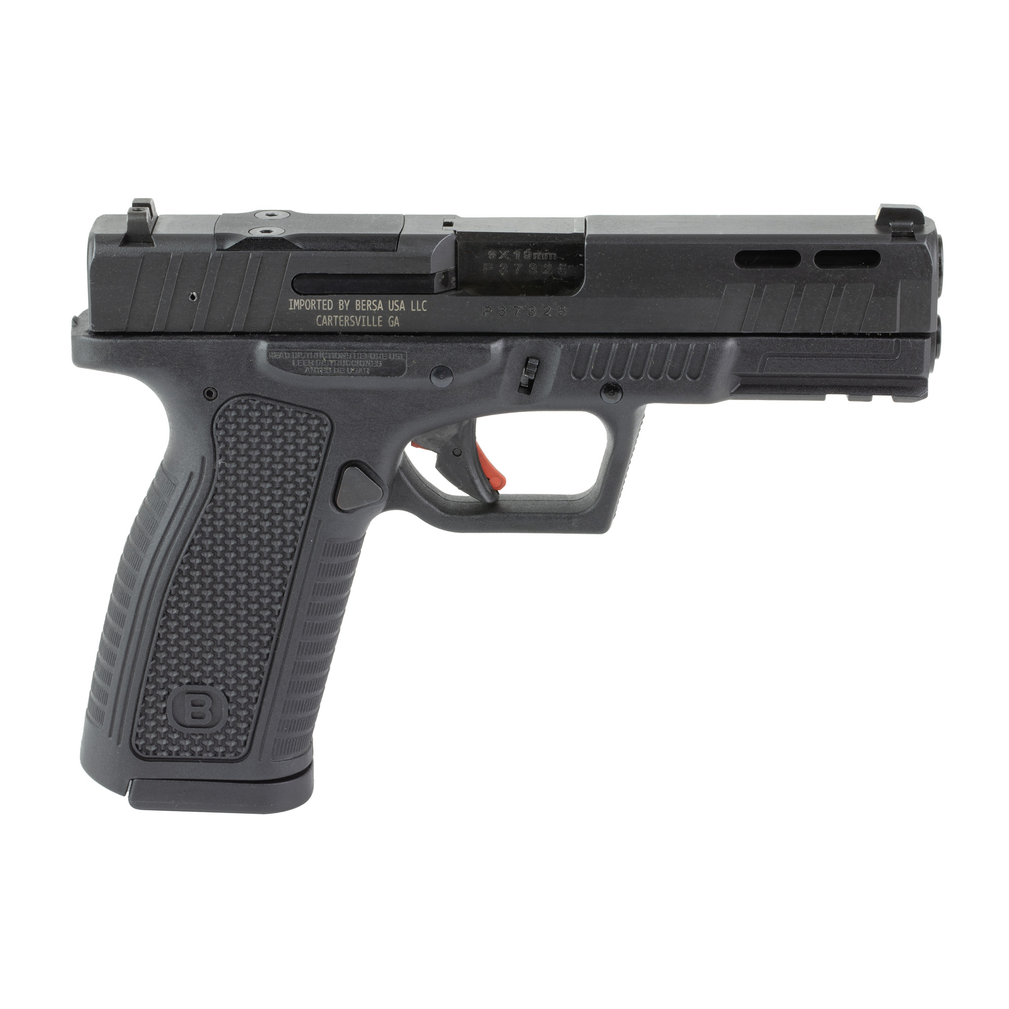 Bersa BP9FS 9MM 17Rd Magazine (2) 4.25" Barrel Matte Black Optics Ready