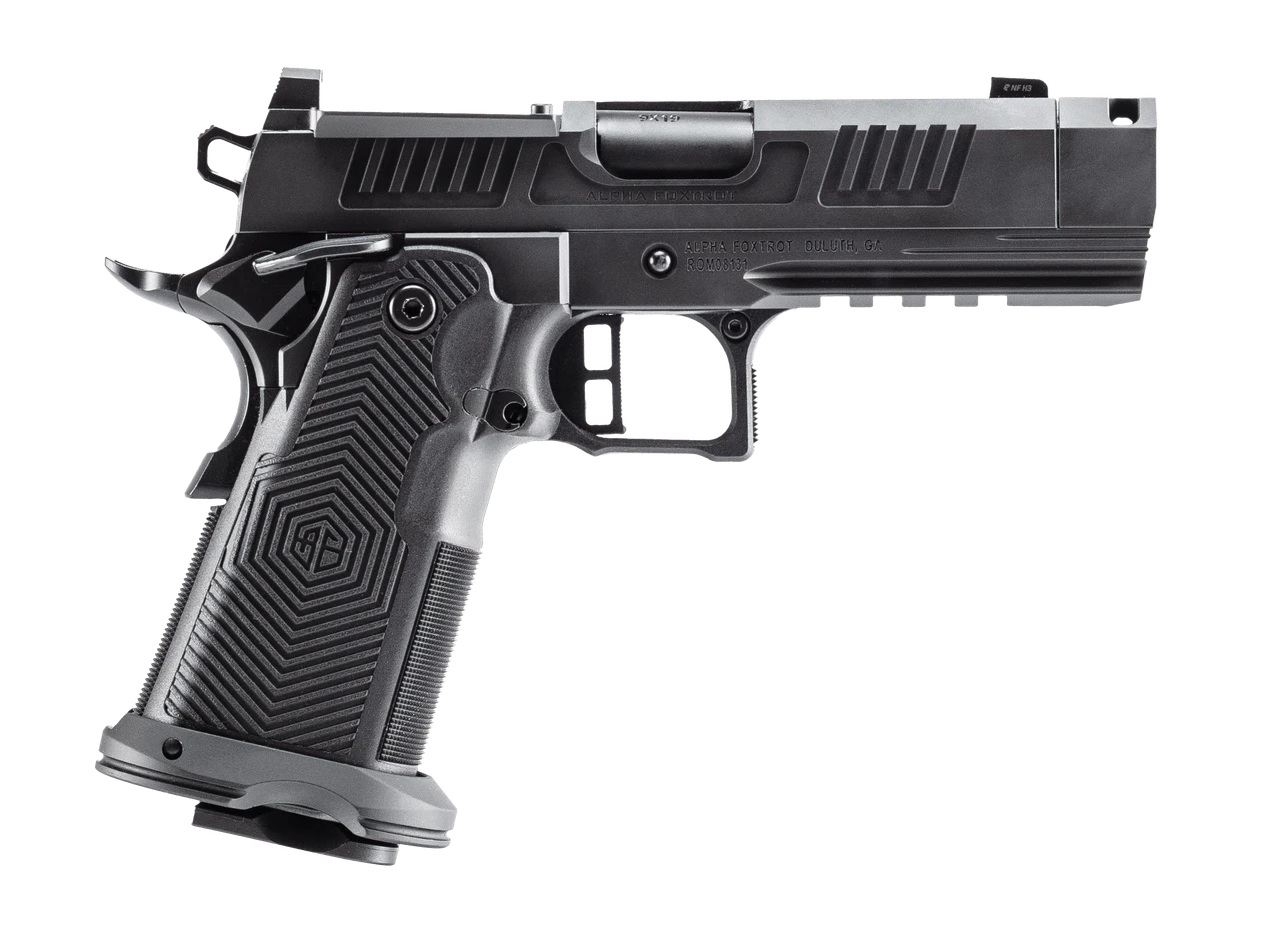 Alpha Foxtrot AF1911-Romulus Handgun 9mm Luger 17rd (1) & 20rd (1) Magazine 3.5" Compensated Threaded Barrel Black MOS Cut