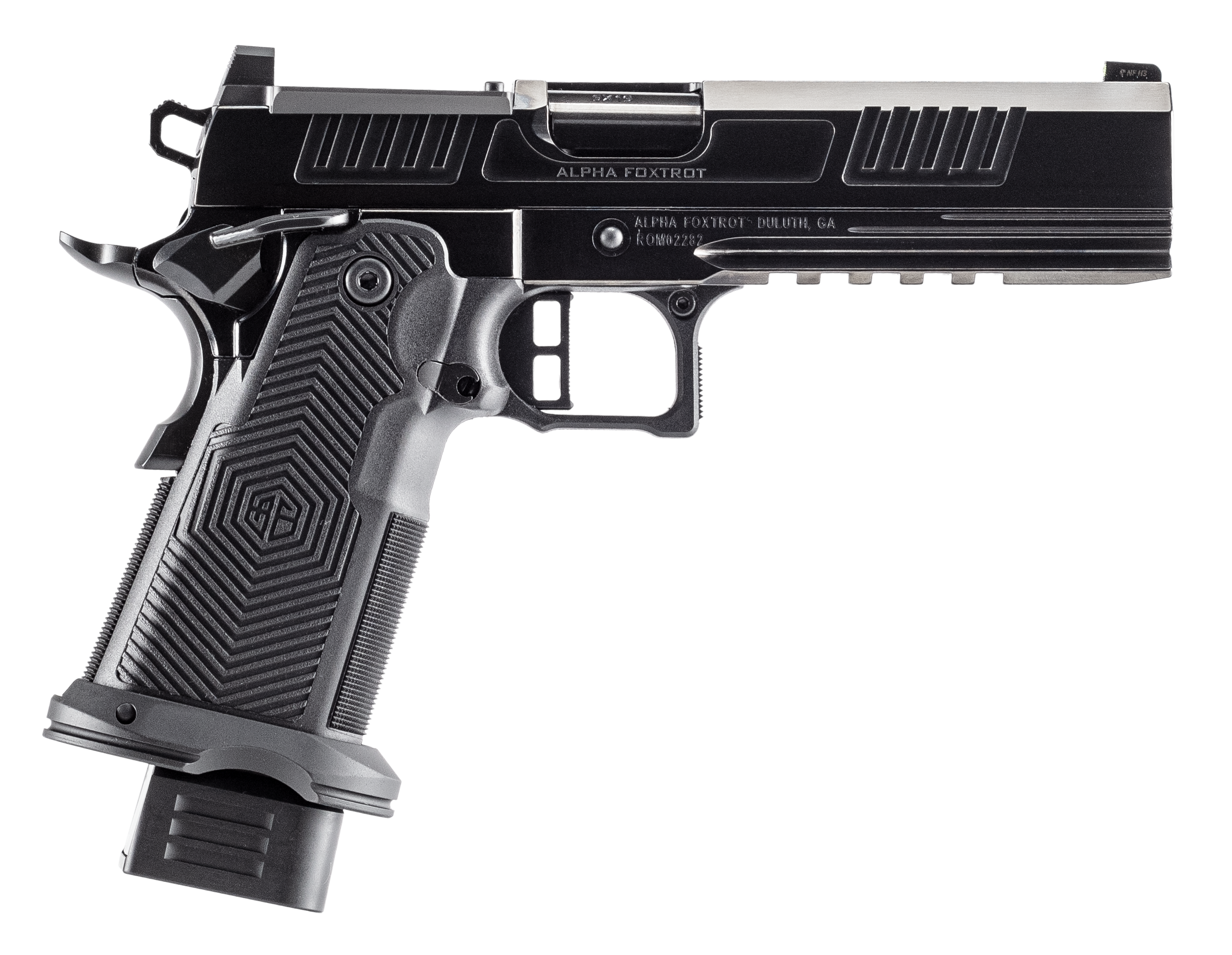 Alpha Foxtrot AF1911 Romulus Handgun 9mm Luger 20rd Magazine 5" Barrel Black RMS-c Cut