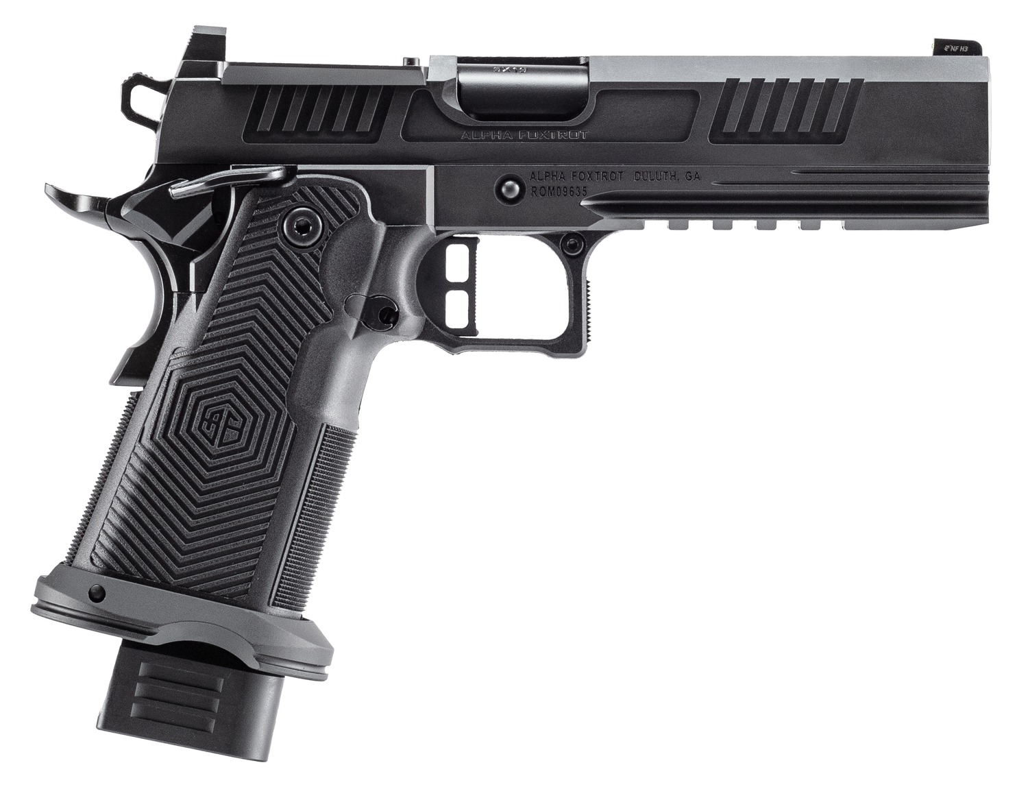 Alpha Foxtrot AF1911 Romulus Handgun 9mm Luger 17rd (1) & 20rd (1) Magazines 5" Barrel Black OR